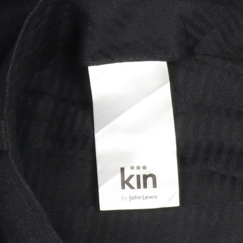 Kin by John Lewis Men's Black Wool Dress Trousers 34S Slim Fit
