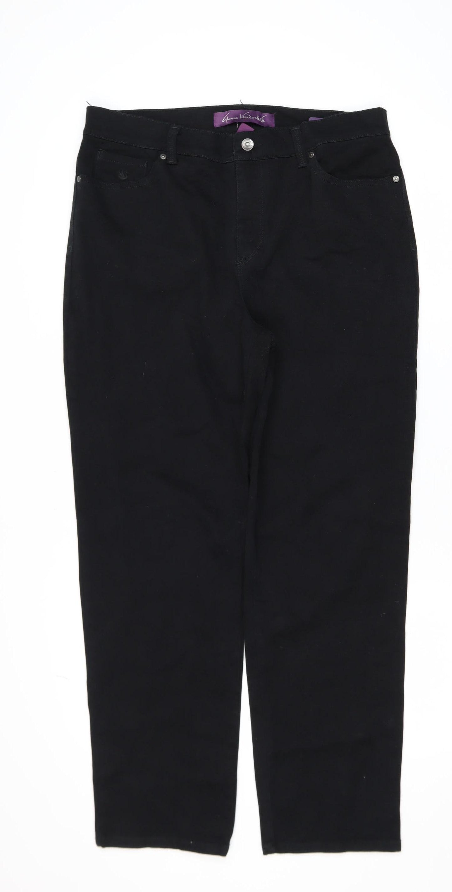 Gloria Vanderbilt Women's Black Size 12 Straight Leg Stretch Jeans