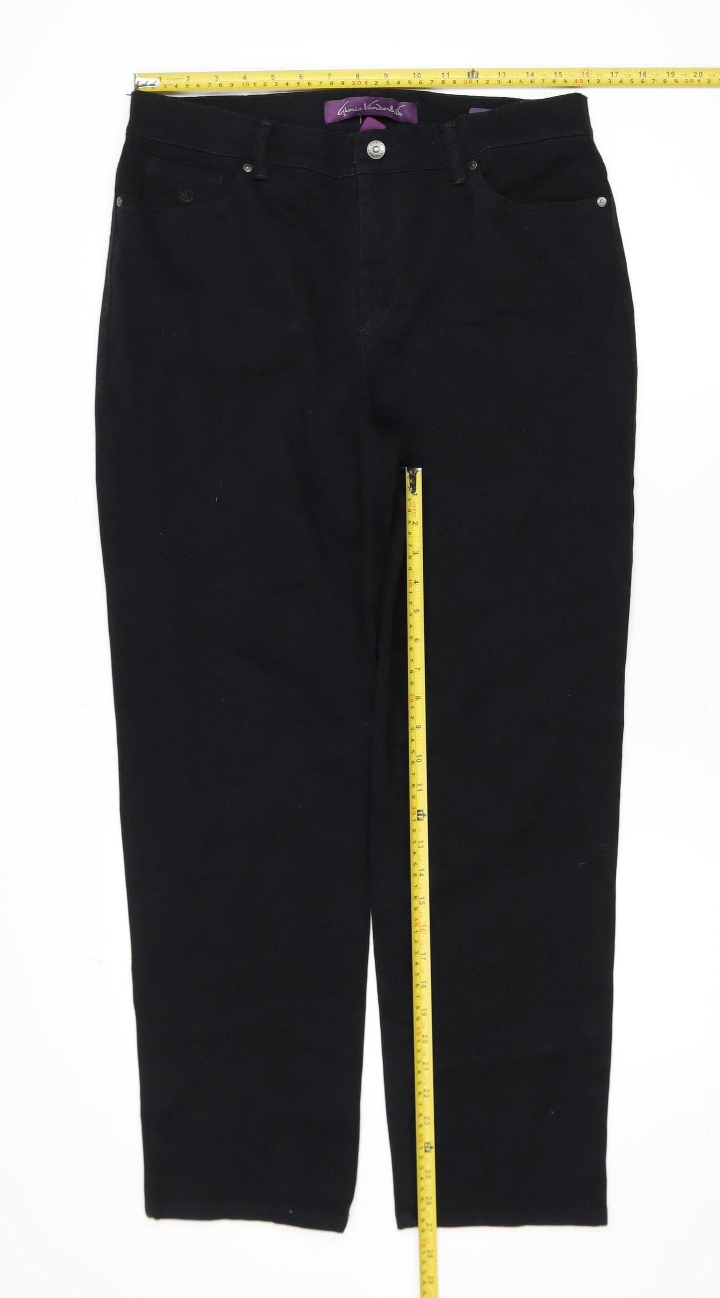 Gloria Vanderbilt Women's Black Size 12 Straight Leg Stretch Jeans