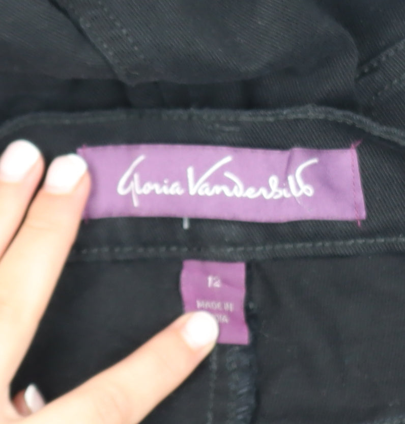 Gloria Vanderbilt Women's Black Size 12 Straight Leg Stretch Jeans