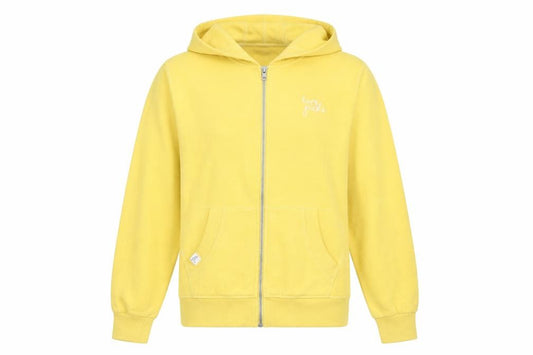 Lazy Jacks Women Yellow Full Zip Hooded Basic Jacket UK 12