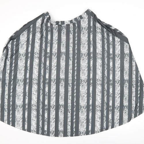 Next Women Grey Striped A-Line Knee Length Skirt Size 10