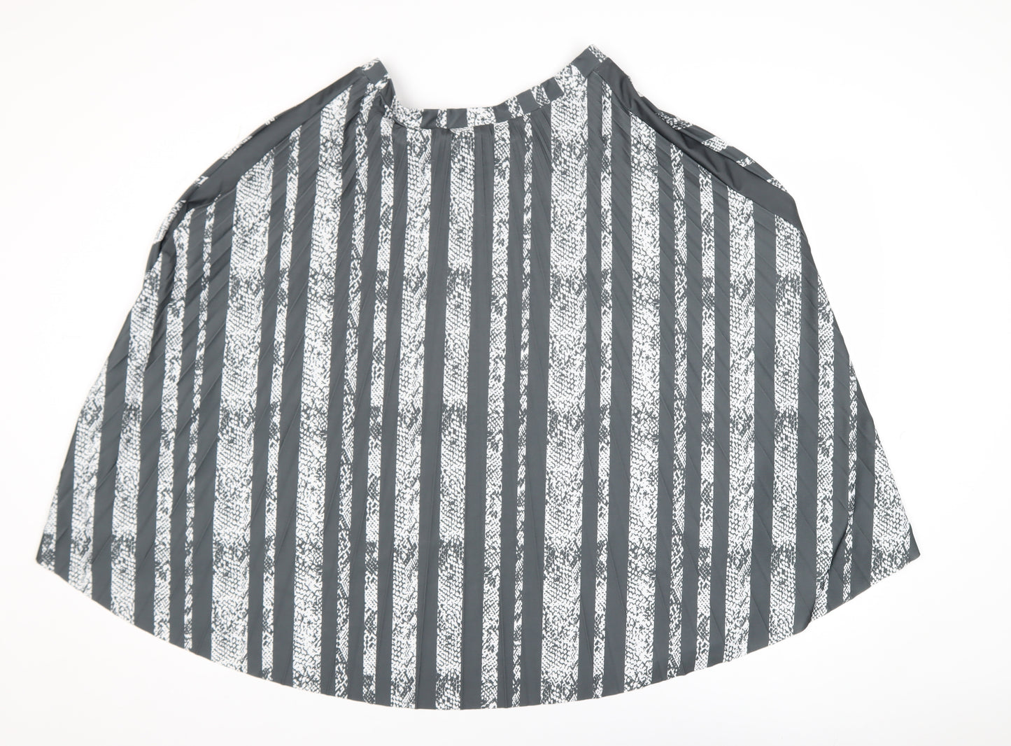 Next Women Grey Striped A-Line Knee Length Skirt Size 10