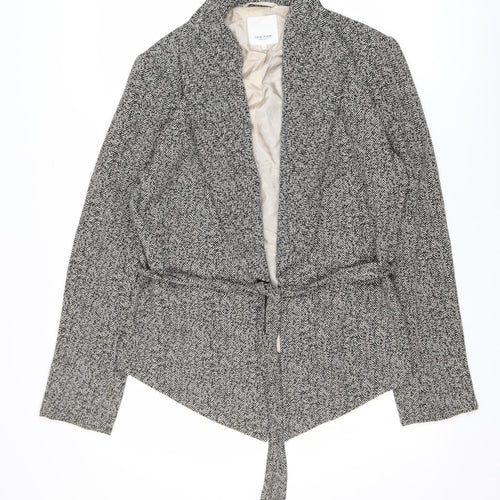 Great Plains Women’s Grey Herringbone Belted Blazer L