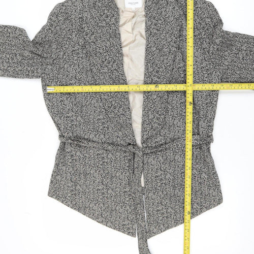 Great Plains Women’s Grey Herringbone Belted Blazer L