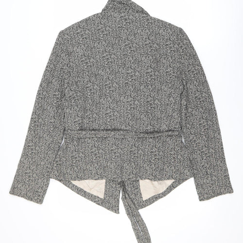 Great Plains Women’s Grey Herringbone Belted Blazer L
