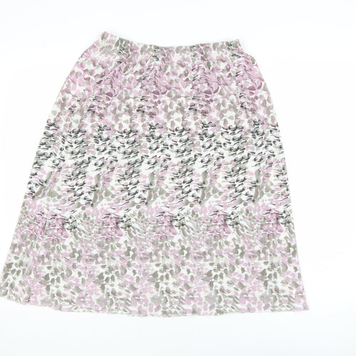 Damart Women’s Multicoloured Floral Pleated Midi Skirt Size S