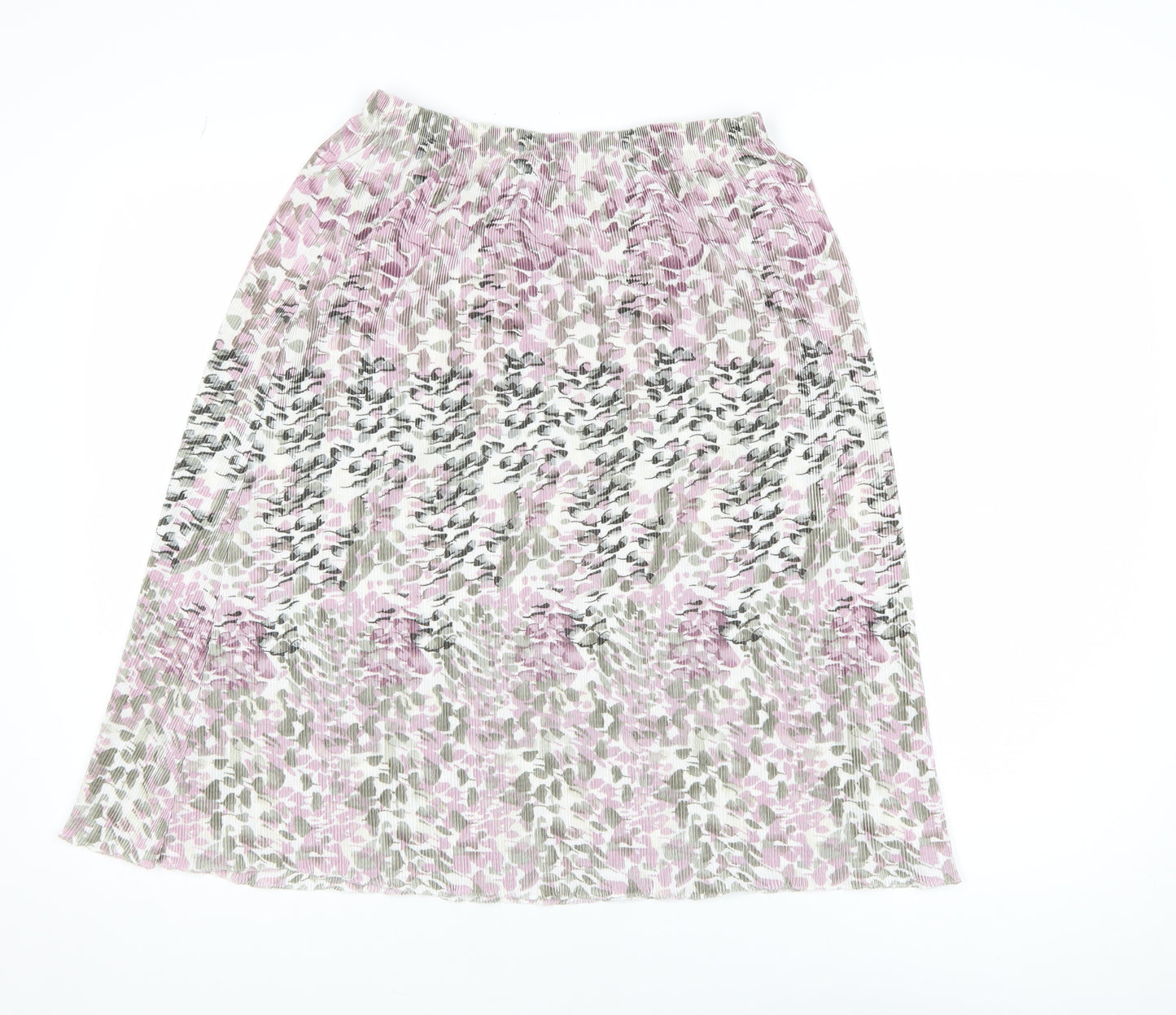 Damart Women’s Multicoloured Floral Pleated Midi Skirt Size S
