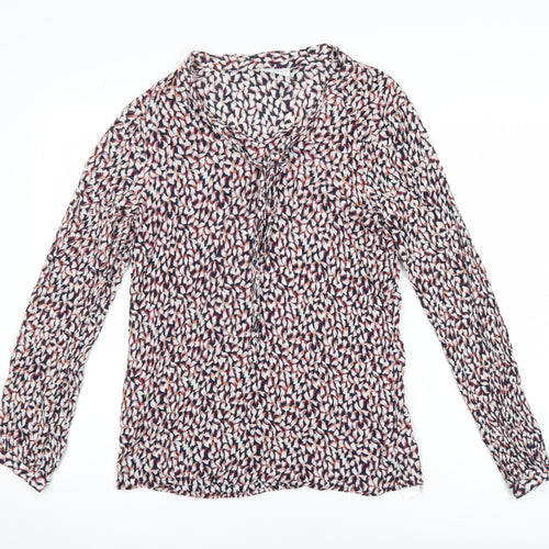 Kaffe Womens Multicoloured Viscose Floral Long Sleeve Blouse Size 10