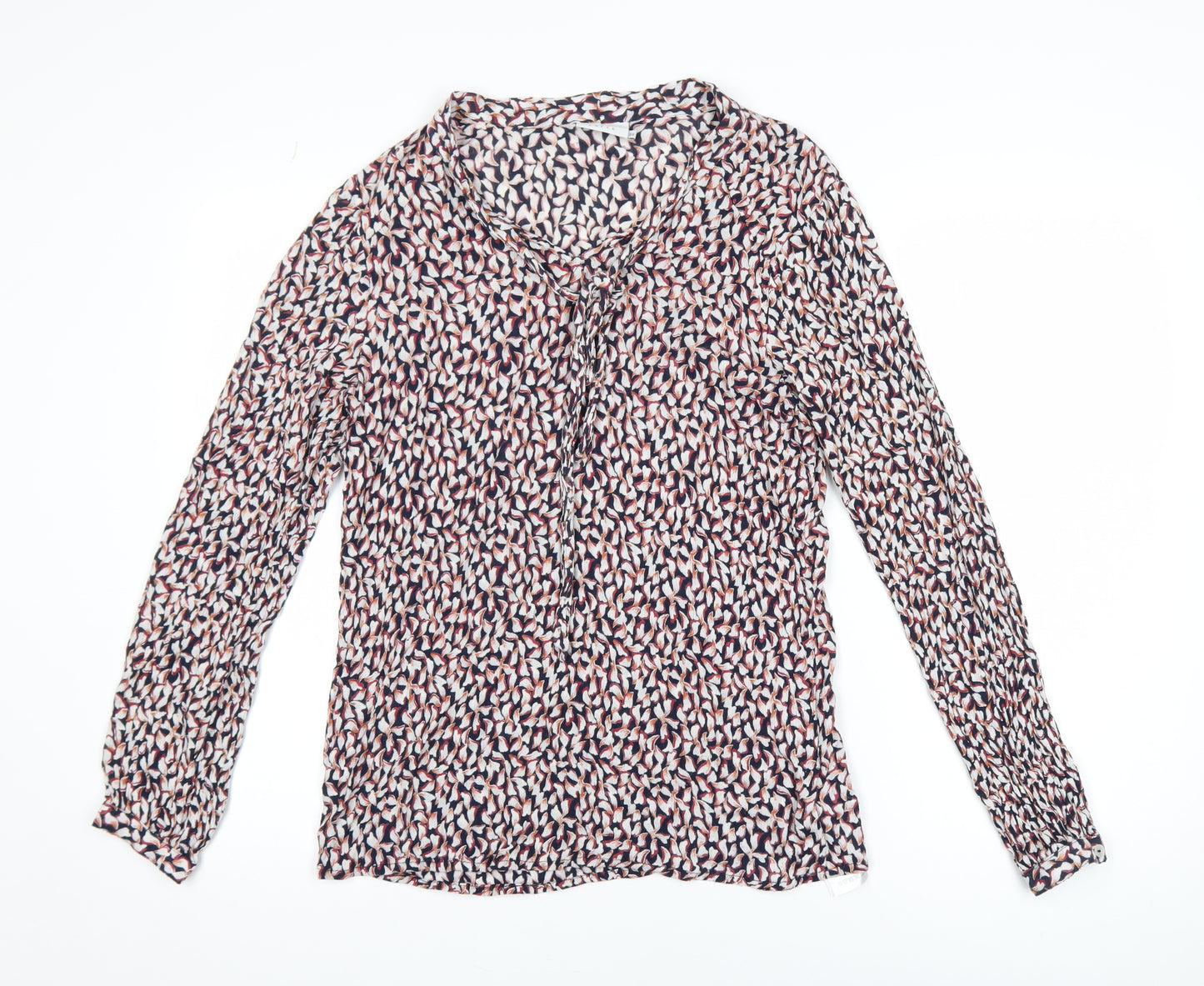 Kaffe Womens Multicoloured Viscose Floral Long Sleeve Blouse Size 10