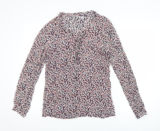 Kaffe Womens Multicoloured Viscose Floral Long Sleeve Blouse Size 10