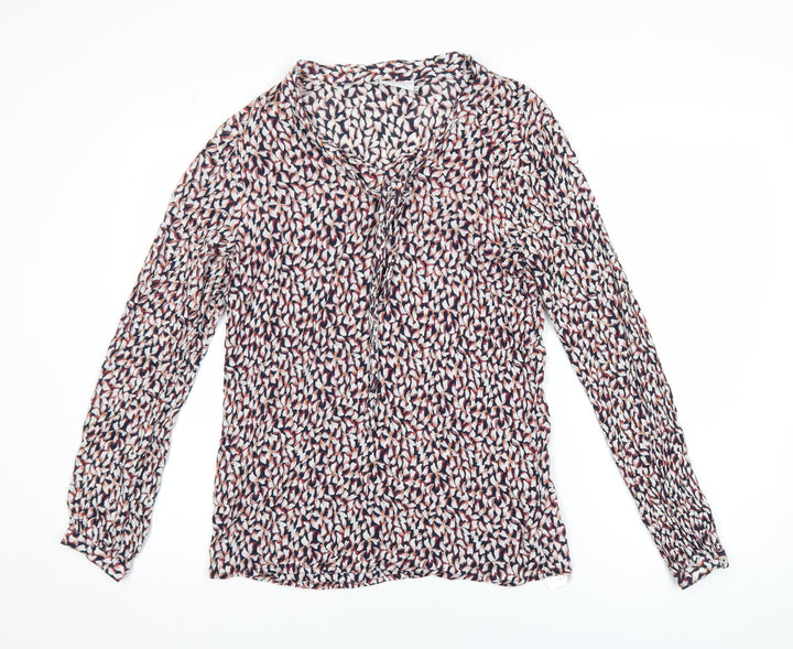 Kaffe Womens Multicoloured Viscose Floral Long Sleeve Blouse Size 10