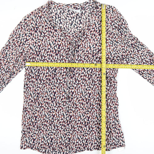 Kaffe Womens Multicoloured Viscose Floral Long Sleeve Blouse Size 10