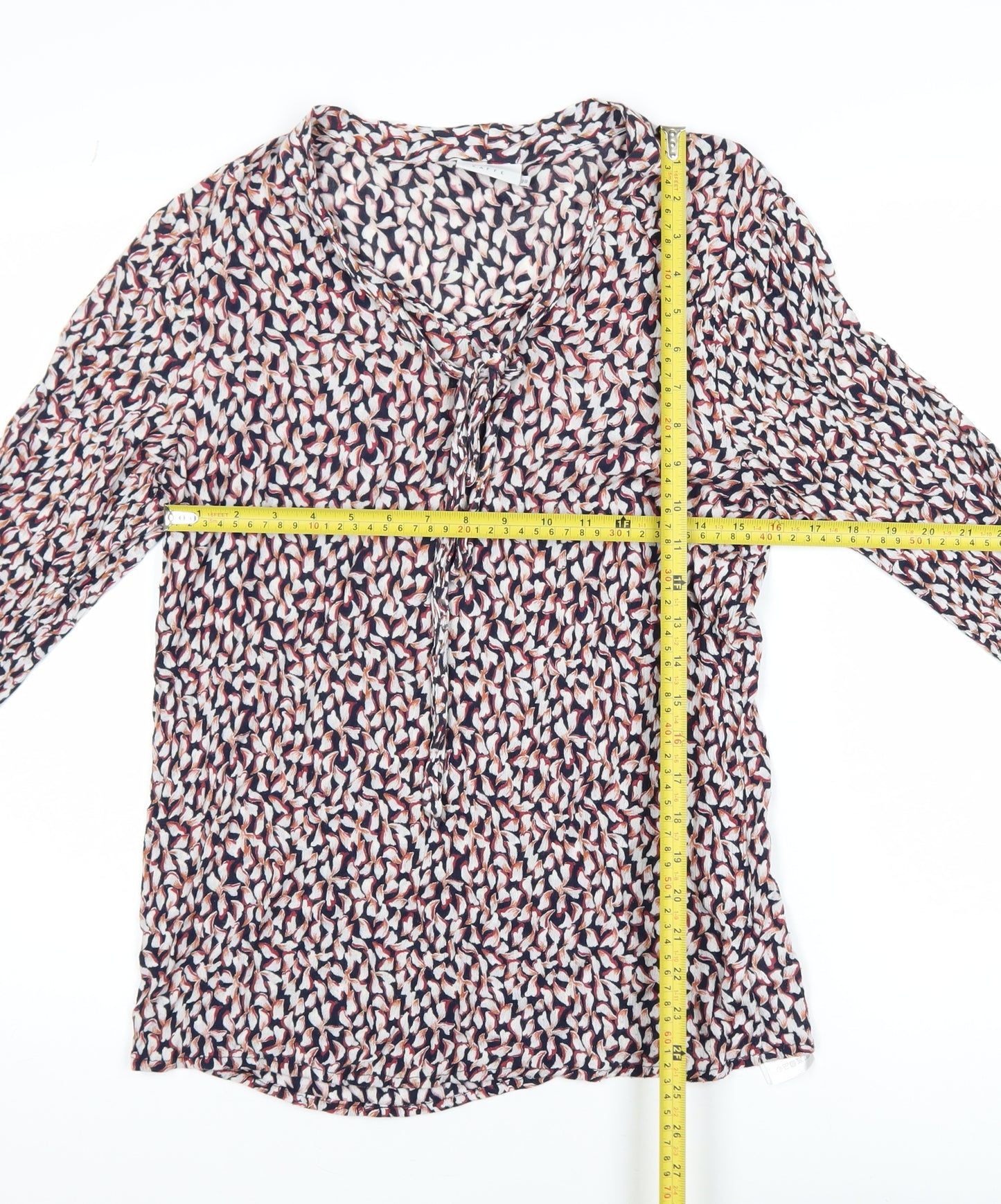 Kaffe Womens Multicoloured Viscose Floral Long Sleeve Blouse Size 10