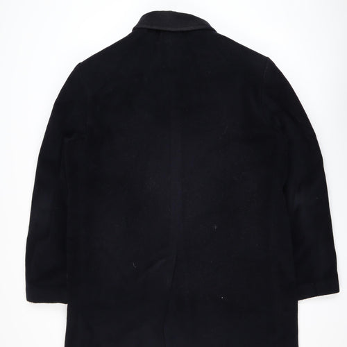 Marks and Spencer Men’s Blue Wool Cashmere Blend Overcoat L