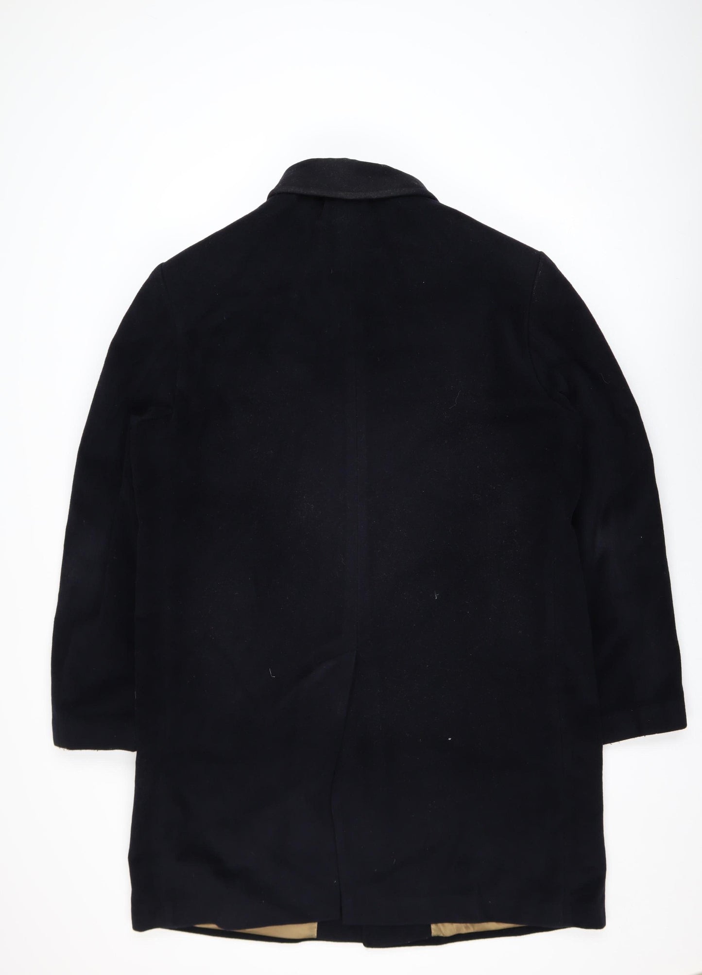 Marks and Spencer Men’s Blue Wool Cashmere Blend Overcoat L