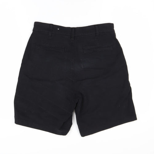Zara Men's Black Chino Shorts Size 29 Slim Fit Cotton Blend