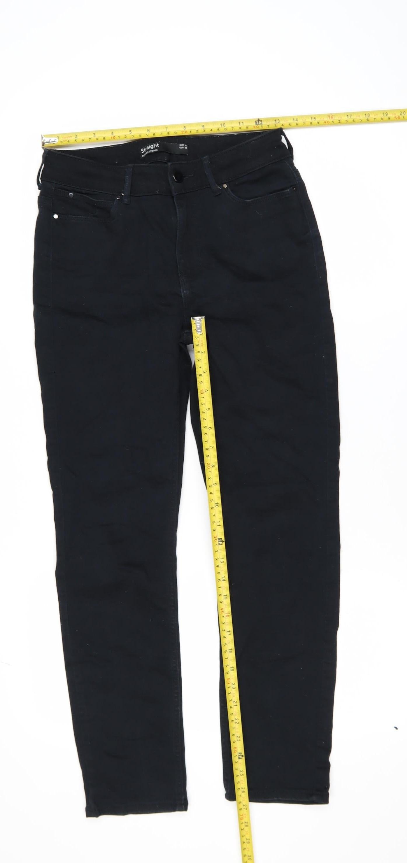 Dunnes Stores Women Black Straight Leg Jeans Size 8