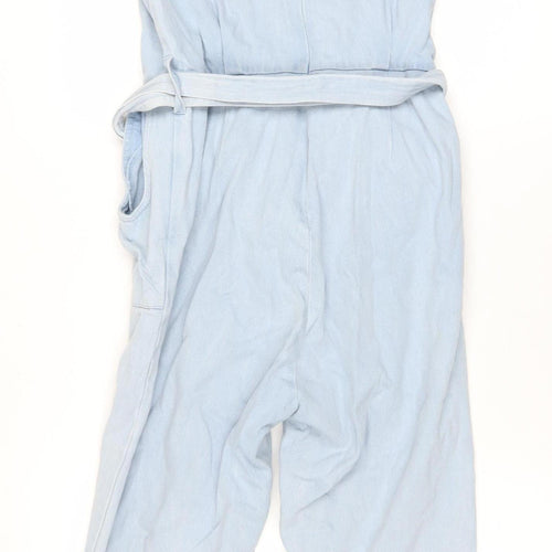 Liquor N Poker Women's Blue Denim Belted Jumpsuit Size 8