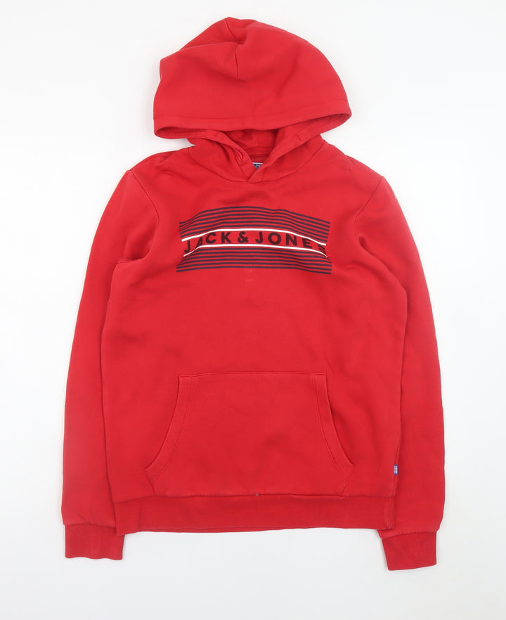 Jack & Jones Teens Red Pullover Hoodie Regular Fit 164