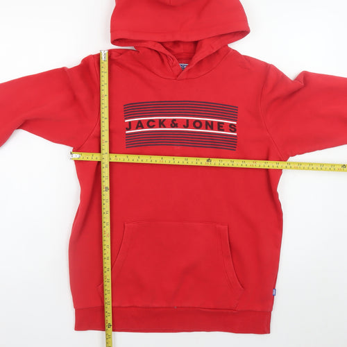 Jack & Jones Teens Red Pullover Hoodie Regular Fit 164