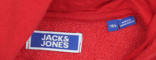 Jack & Jones Teens Red Pullover Hoodie Regular Fit 164