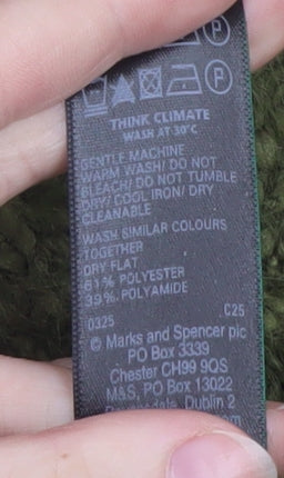 Marks and Spencer Women Green L Knit Jumper Crew Neck Long Sleeve