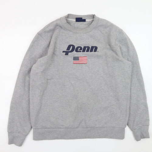 Penn x Primark Men's Grey Crew Neck XL Sweatshirt USA Flag Graphic
