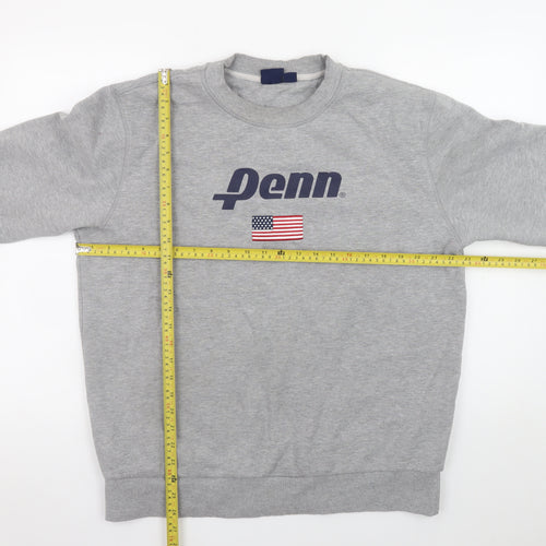 Penn x Primark Men's Grey Crew Neck XL Sweatshirt USA Flag Graphic