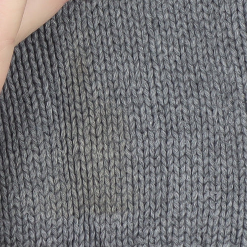 Chaps Men’s Grey Cotton 1/4 Zip Knit Jumper Size L