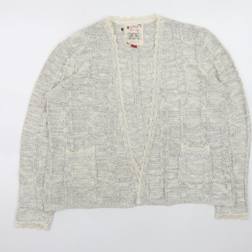 Palmer Heritage Womens Grey Size 16 Cable Knit Cardigan
