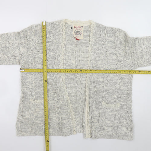 Palmer Heritage Womens Grey Size 16 Cable Knit Cardigan