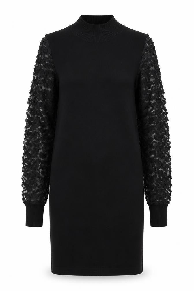 Mela London Women’s Black High Neck Knit Bodycon Dress Size S