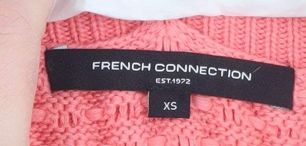 French Connection Womens Pink Cotton Knit Sleeveless Vest XS