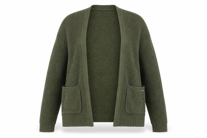 Hollister Women's Green Chunky-Knit Open Cardigan Size S