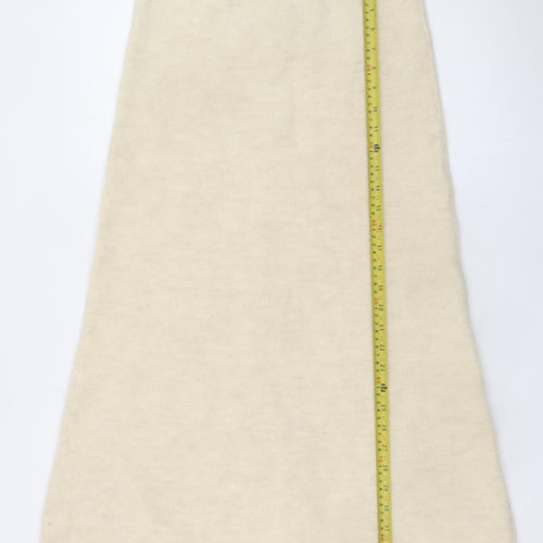 Zara Women Beige Knit A-Line Midi Skirt Size M