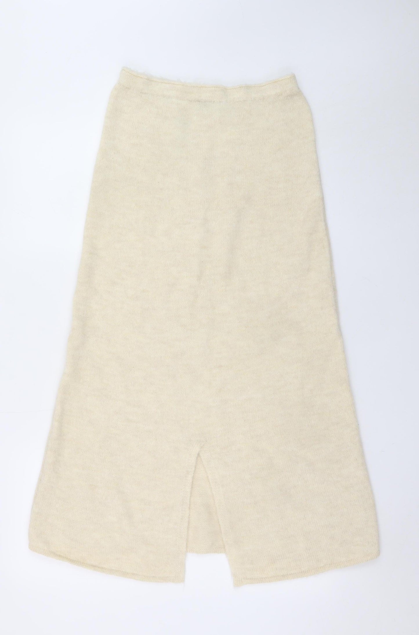 Zara Women Beige Knit A-Line Midi Skirt Size M