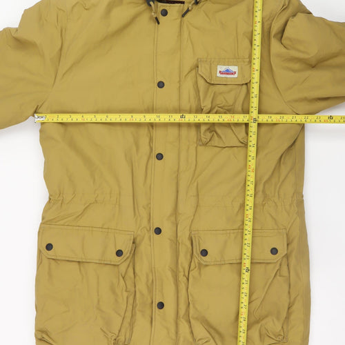 Penfield Men's Yellow L Parka Coat Hooded Faux Fur Winter Jacket