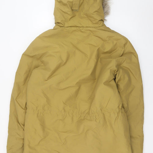 Penfield Men's Yellow L Parka Coat Hooded Faux Fur Winter Jacket