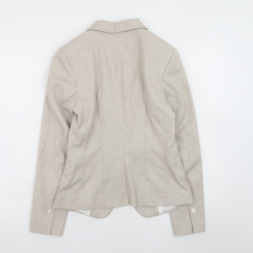 H&M Women Beige Size 8 Classic Blazer Jacket