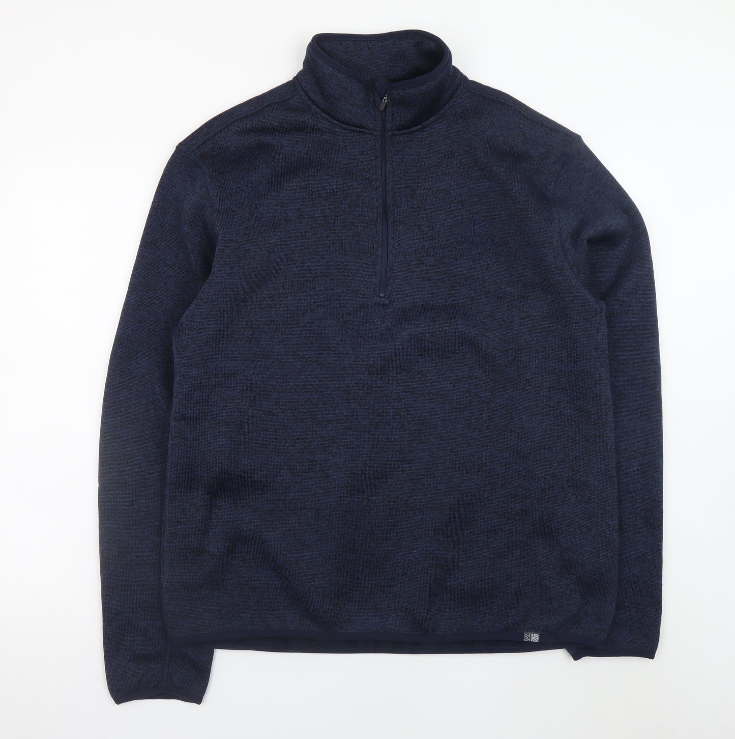 Karrimor Mens Blue XL 1/4 Zip Fleece Pullover Sweatshirt