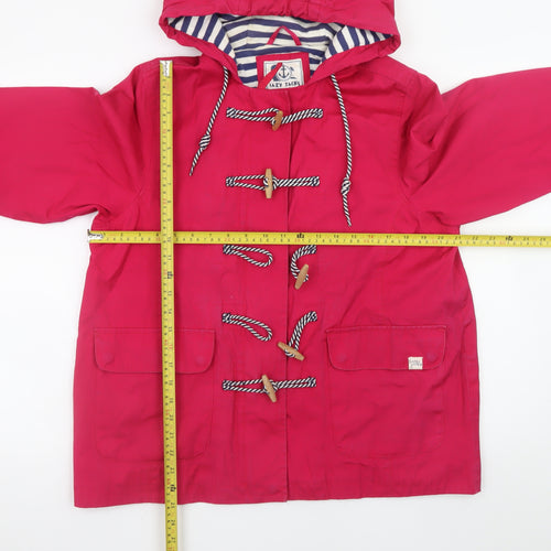 Lazy Jacks Womens Pink Hooded Toggle Duffle Jacket L