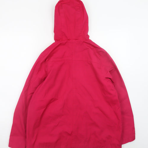 Lazy Jacks Womens Pink Hooded Toggle Duffle Jacket L