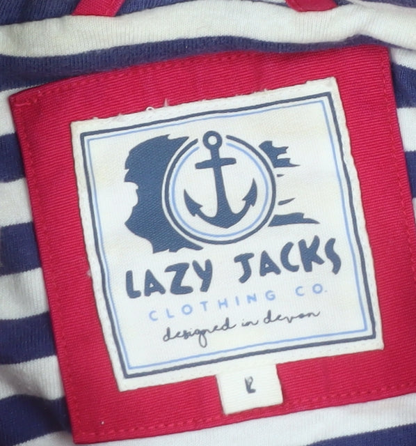 Lazy Jacks Womens Pink Hooded Toggle Duffle Jacket L