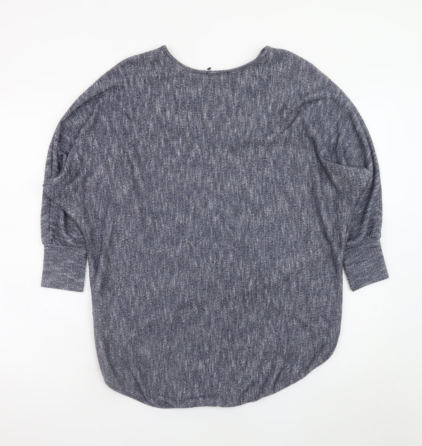 Apricot Women Grey Knit Relaxed Long Sleeve Pullover Top M