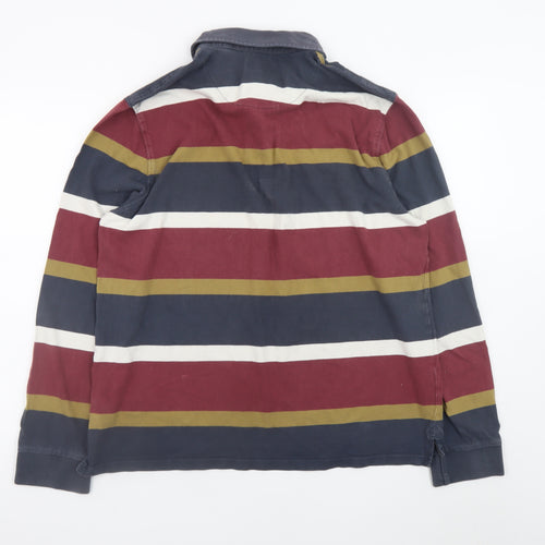 Lincoln Men's Multicoloured Striped Long Sleeve Button-Up Shirt L