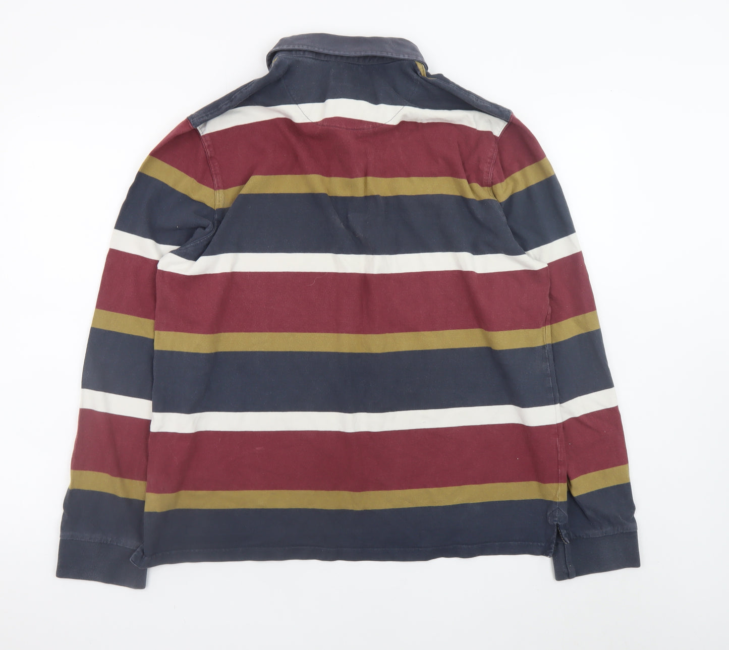 Lincoln Men's Multicoloured Striped Long Sleeve Button-Up Shirt L