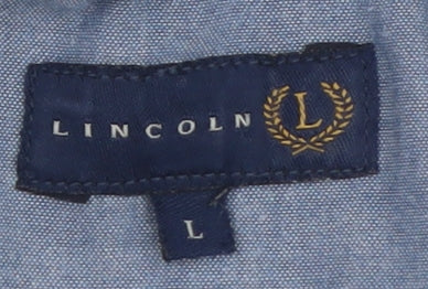 Lincoln Men's Multicoloured Striped Long Sleeve Button-Up Shirt L