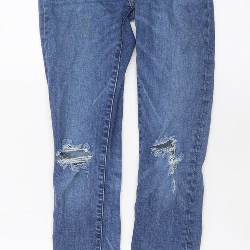 Levi's Premium Women's Blue Skinny Distressed Denim Jeans W25 L30