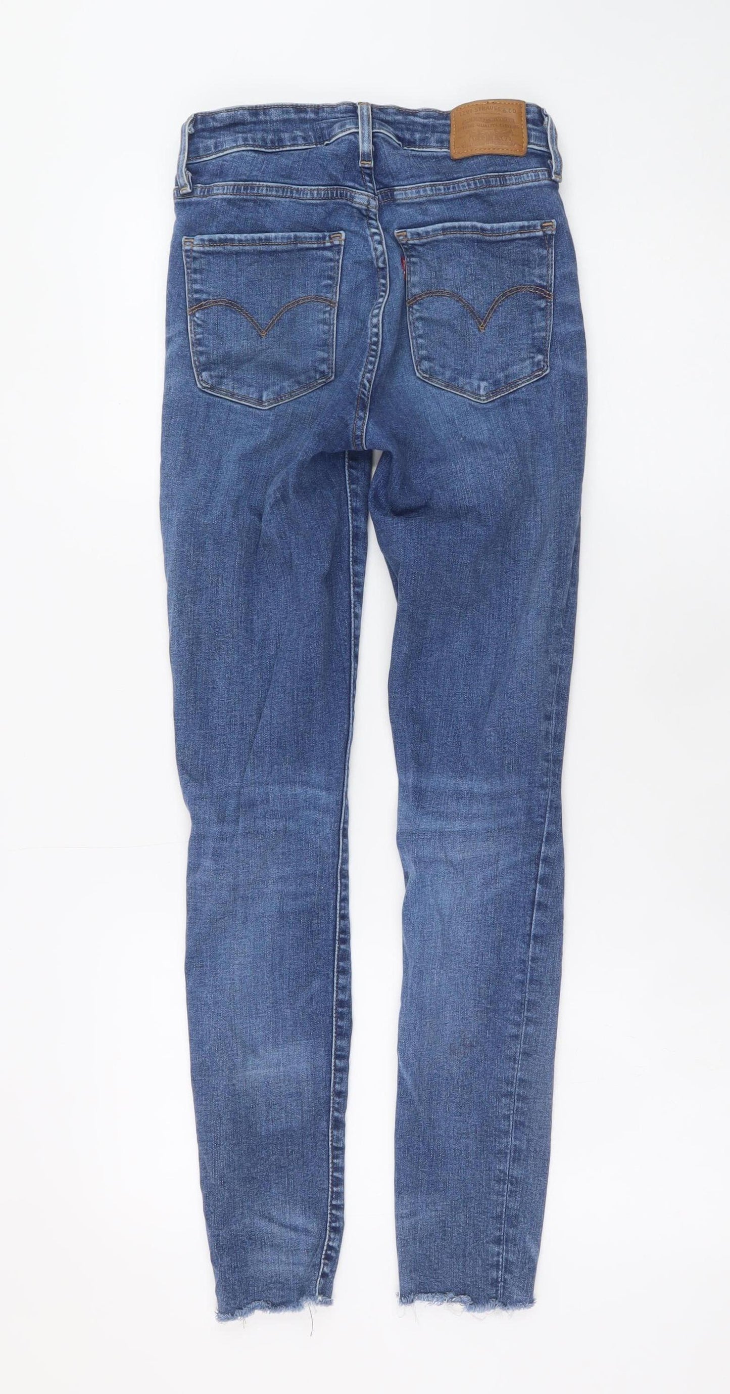 Levi's Premium Women's Blue Skinny Distressed Denim Jeans W25 L30